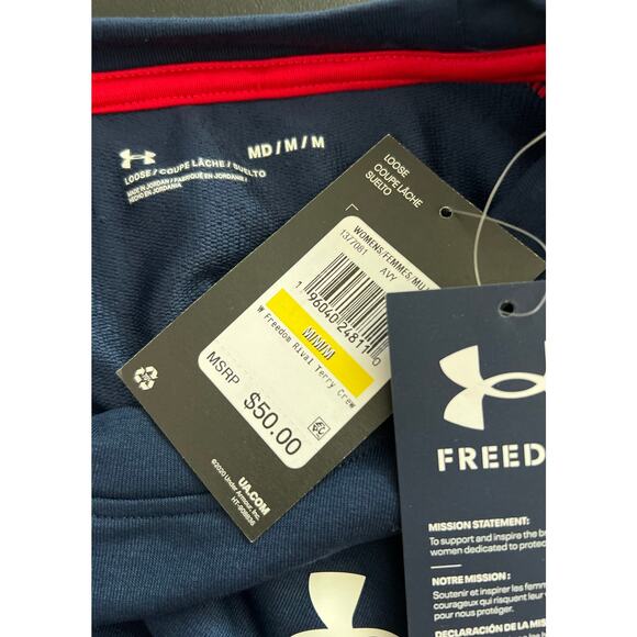 NWT Under Armour - Womens Freedom Rival Terry Crew Sweater M - Picture 3 of 6